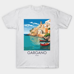 A Pop Art Travel Print of Gargano - Italy T-Shirt